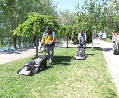 İlçemiz Genelinde Yeşil Alan Bakımları Yapılıyor