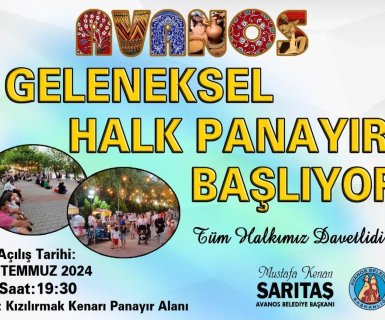 Avanos Geleneksel Halk Panayırı etkinliğimiz 19 Temmuz 2024 Cuma günü başlıyor.