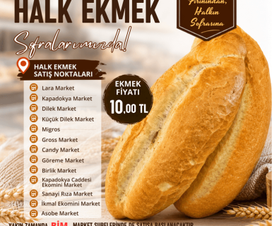 SOSYAL TESİSLERİMİZDE VE HALK EKMEK FIRINIMIZDA EKMEK SATIŞLARI BAŞLADI