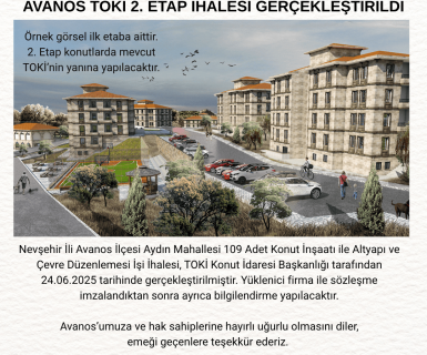 Avanos TOKİ 2. Etap İhalesi Gerçekleştirildi