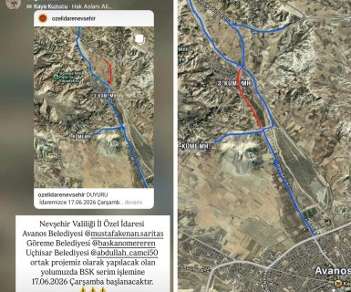 AVANOS-ÇAVUŞİN-GÖREME-UÇHİSAR YOLUMUZDA BSK SERİM ÇALIŞMALARI BAŞLADI HALKIMIZA DUYURULUR