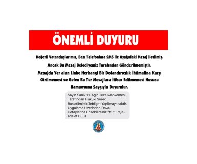 ÖNEMLİ DUYURU