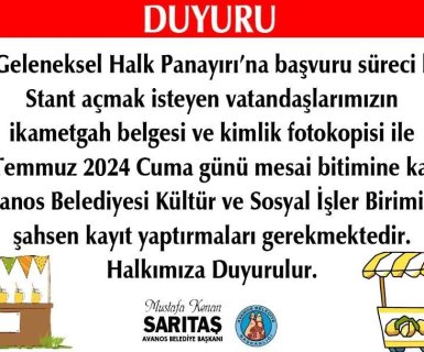 Avanos Geleneksel Halk Panayırı'na başvuru süreci başlıyor.
