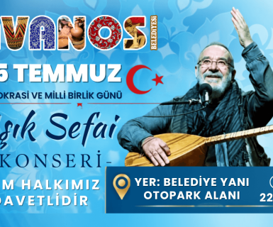 Aşık Sefai Konserine tüm halkımız davetlidir.