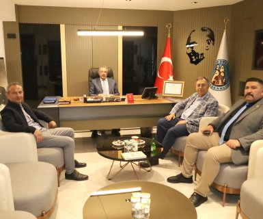 NEVÜ Diş Hekimliği Fakültesi Dekanı Sn. Prof. Dr. Bayram Deviren Başkan Sarıtaş'a Hayırlı Olsun Ziyareti.