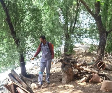 Kızılırmak İçinde Bulunan Adada Temizlik Çalışması