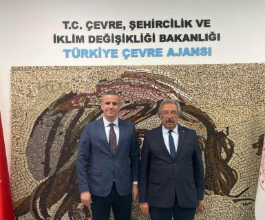 Belediye Başkanımız Sayın Mustafa Kenan Sarıtaş Türkiye Çevre Ajansı Başkanı Prof. Dr. Ferhat Pirinççi’yi ziyaret etti.