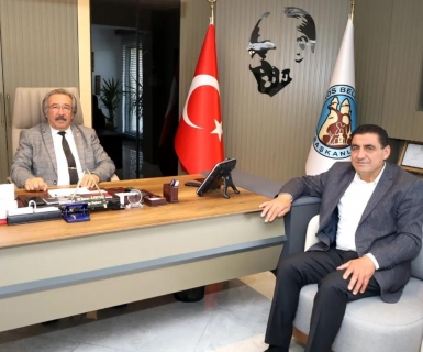 Tatlarin Belediye Başkanı Sn. Ercan Selvi, Belediye Başkanımız Sn. Mustafa Kenan Sarıtaş’ı makamında ziyaret etti