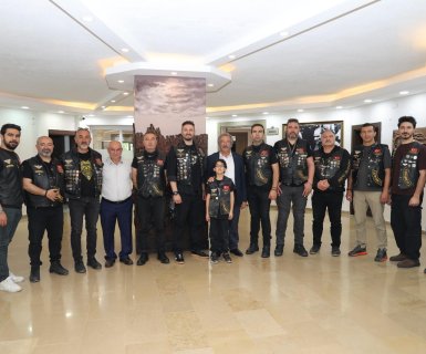 TÜRK RİDERS MOTOSİKLET KULÜBÜ BELEDİYE BAŞKANIMIZI ZİYARET ETTİ