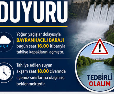 ÖNEMLİ DUYURU: KIZILIRMAK'TA SU YÜKSELMESİNE KARŞI DİKKAT