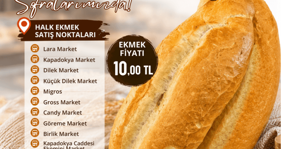 SOSYAL TESİSLERİMİZDE VE HALK EKMEK FIRINIMIZDA EKMEK SATIŞLARI BAŞLADI