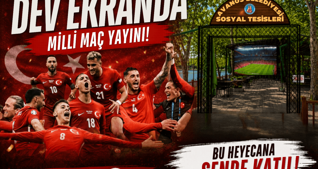A Milli Takımımızın Maçları Belediyemiz Sosyal Tesislerinde Dev Ekranda Yayınlanacak