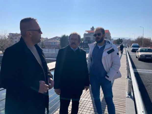Tarihi Taş Köprümüzün Aydınlatma Çalışmaları Başladı