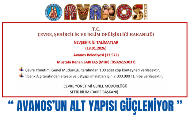 AVANOS'UN ALT YAPISI GÜÇLENİYOR