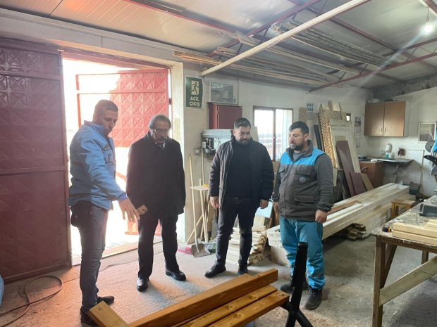 BELEDİYE BAŞKANIMIZ SAHA VE ATÖLYE ÇALIŞMALARINI KONTROL ETTİ