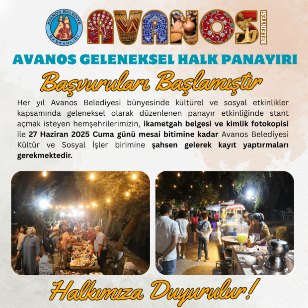 “Avanos Geleneksel Halk Panayırı” başlıyor!