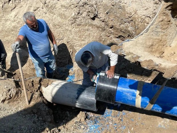 Bozca İçme Suyu Ana Boru Hattının Bir Kısmında Yenileme Çalışması Yapıldı