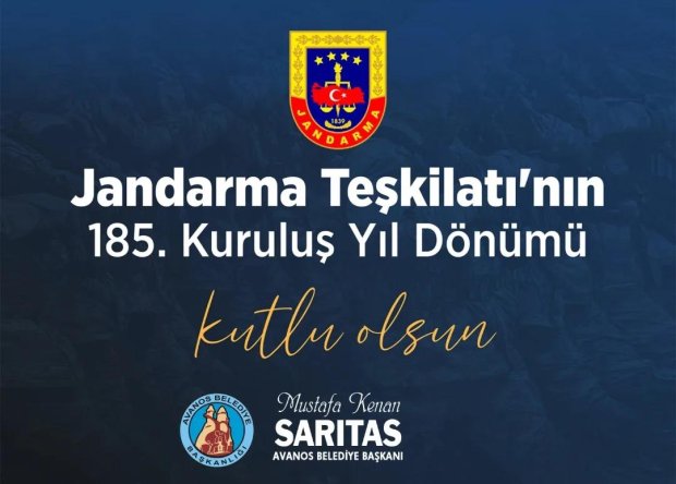 Vatanımızın yılmaz bekçisi, kahramanlar ordusu Jandarma teşkilatımızın 185'inci kuruluş yıl dönümü kutlu olsun.