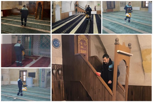 RAMAZAN AYI ÖNCESİ CAMİLERİMİZDE TEMİZLİK ÇALIŞMALARI YAPILDI