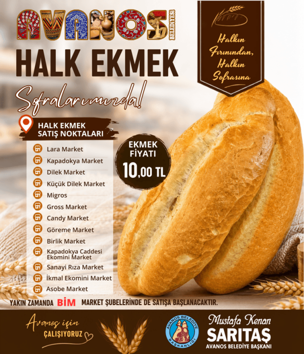 SOSYAL TESİSLERİMİZDE VE HALK EKMEK FIRINIMIZDA EKMEK SATIŞLARI BAŞLADI
