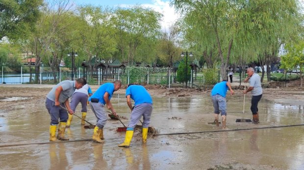 Belediyemize ait Evani Kır Bahçesi Düğün ve Etkinlik Alanınında sel taşkını sonucu oluşan hasar ve kirlilik belediye personellerimizin yoğun ve özverili çalışmaları sonucu giderilerek; alan, bu akşam ki düğün için hazır hale getirildi.