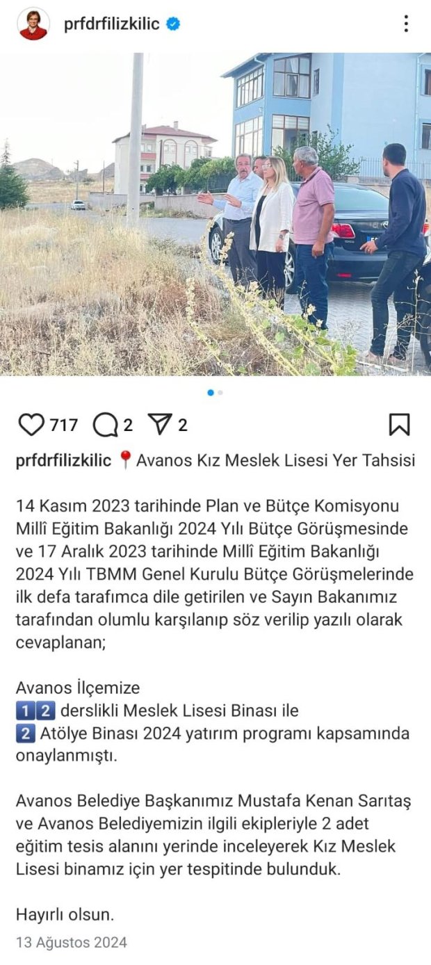 Avanos Kız Mesleki ve Teknik Anadolu Lisesi Yapım İşi ihalesi Gerçekleştirildi.