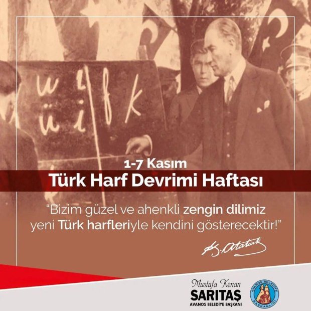 Türk Harf Devrimi’nin 96. yıl dönümü kutlu olsun.
