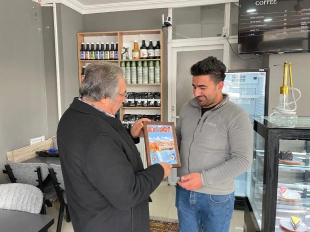 Belediye Başkanımız Mustafa Kenan Sarıtaş, Qupaa Coffee işletmesini ziyaret etti.