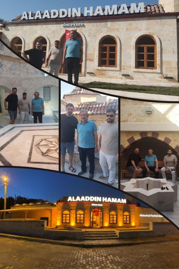 Belediye Başkanımız Sayın Mustafa Kenan Sarıtaş, belediyemize ait olan ve tadilat çalışmaları tamamlanarak yakın zamanda faaliyete geçecek olan Alaaddin Hamamı’nda incelemelerde bulundu.