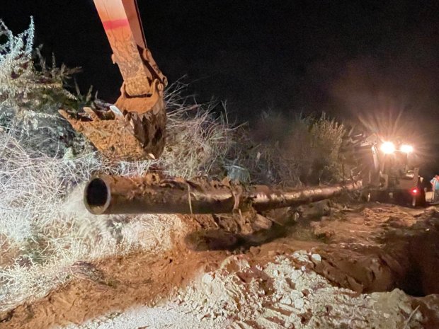 Bozca İçme Suyu Ana Boru Hattının Bir Kısmında Yenileme Çalışması Yapıldı