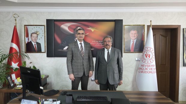 Belediye Başkanımız Sayın Mustafa Kenan Sarıtaş, Nevşehir İl Gençlik ve Spor Müdürlüğü görevine atanan Sayın Mustafa Hakan Keskin’i ziyaret ederek hayırlı olsun dileklerini iletti.