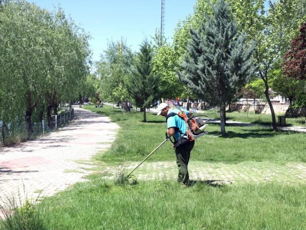 İlçemiz Genelinde Yeşil Alan Bakımları Yapılıyor