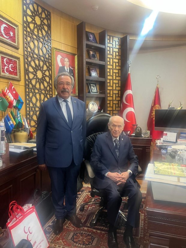 Belediye Başkanımız Sayın Mustafa Kenan Sarıtaş, Türkiye Büyük Millet Meclisi’nde, kendisini devletin hizmetine vakfetmiş, Türk ve Türkiye Yüzyılı’nın mimarı, MHP Genel Başkanı, Bilge Lider Sayın Dr. Devlet Bahçeli Beyefendi’yi ziyaret etti.
