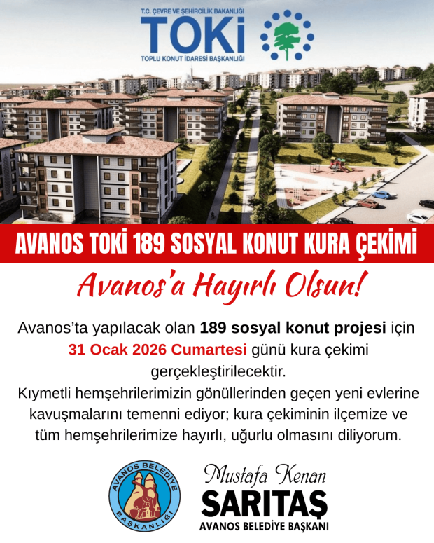 AVANOS TOKİ 189 SOSYAL KONUT KURA ÇEKİMİ