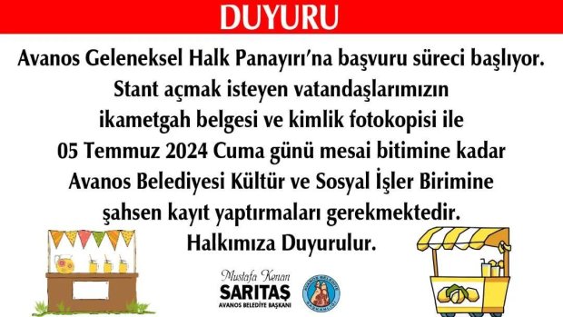 Avanos Geleneksel Halk Panayırı'na başvuru süreci başlıyor.
