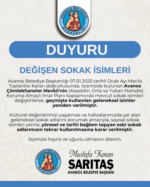 DEĞİŞEN SOKAK İSİMLERİ