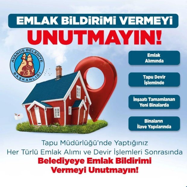 Emlak Bildiriminde Bulunmayı Unutmayın