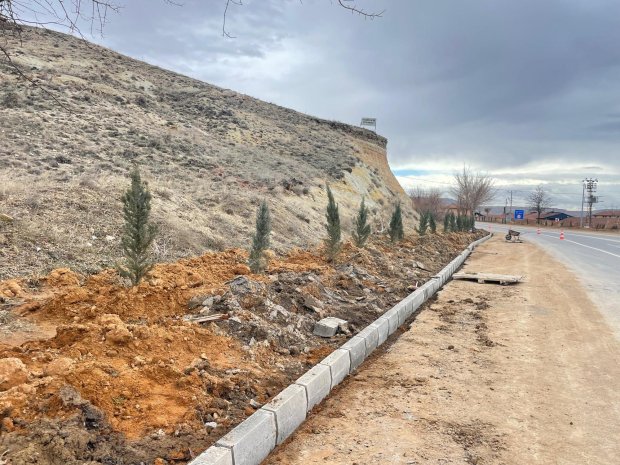 SANAYİ YOLUNDA PEYZAJ VE BORDÜR DÜZENLEMESİ