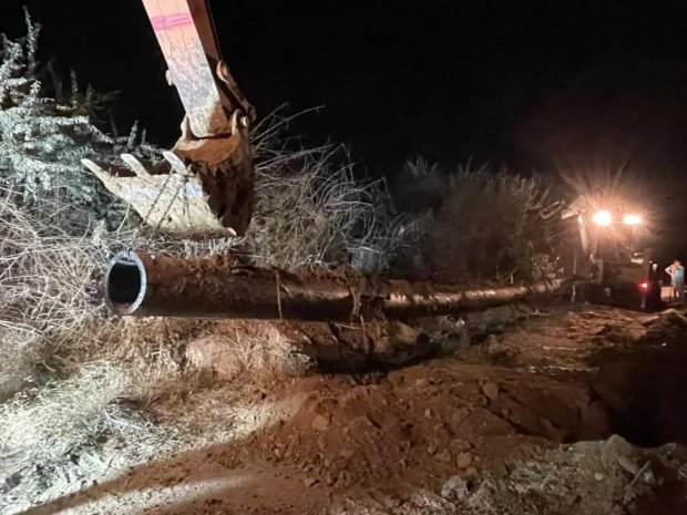 Bozca İçme Suyu Ana Boru Hattının Bir Kısmında Yenileme Çalışması Yapıldı