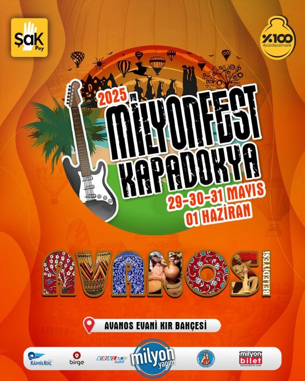 Milyonfest Kapadokya’ya Avanos ev sahipliği yapacak.