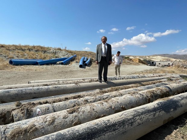 Bozca İçme Suyu Ana Boru Hattının Bir Kısmında Yenileme Çalışması Yapıldı