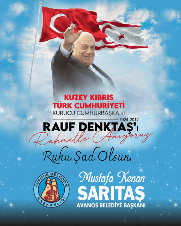 Kuzey Kıbrıs Türk Cumhuriyeti Kurucu Cumhurbaşkanı Rauf Raif Denktaş'ı vefatının 14. yıl dönümü