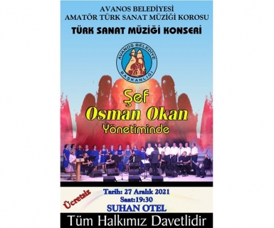 Avanos Belediyesi Amatör Türk Sanat Müziği Korosu Konseri