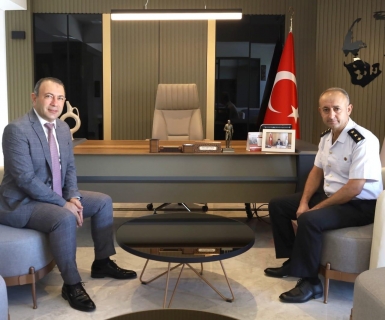 Avanos İlçe Jandarma Komutanı J.Kd. Yüzbaşı Mehmet Taşbakan Belediye Başkanımız Celal Alper İbaş’ı Ziyaret Etti.